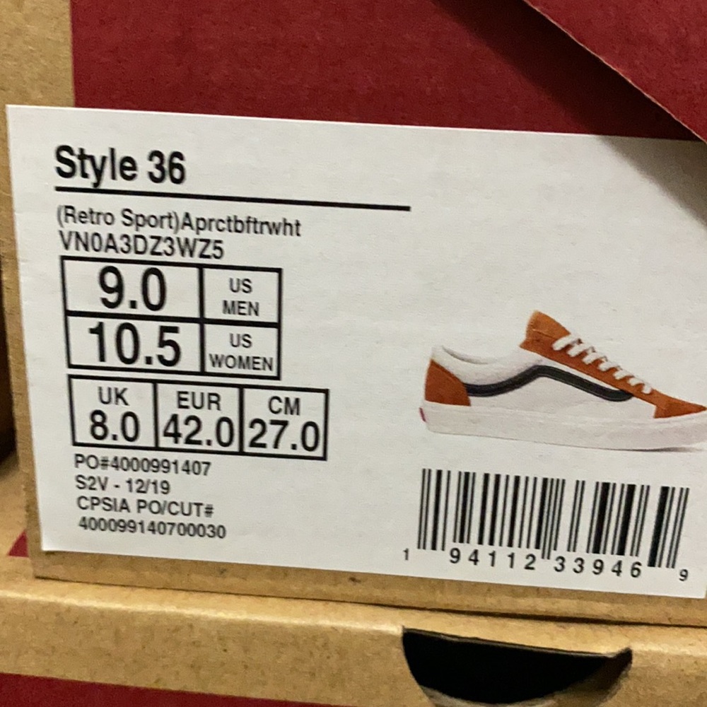 VANS STYLE 36 RETRO SPORT APRICOT BUFF/TRUE WHITE - Picture 10 of 10